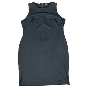 Ralph Lauren Black Label Dress Black Stretch Ponte Sleeveless Sheath Knee 16